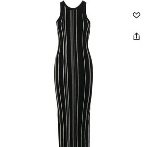 Toteme ribbed knit maxi in striped size XL